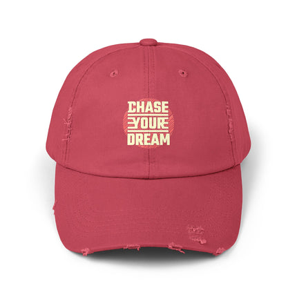 Unisex Distressed Cap mit Typografie-Motiven 