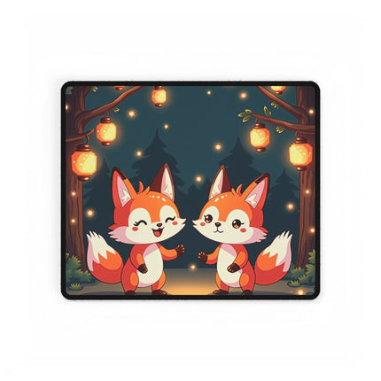 Cute 2 Fox design themed Desk Mats