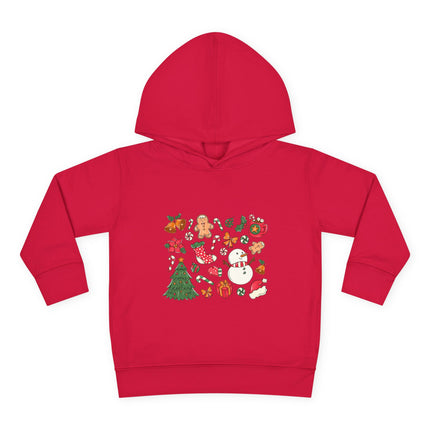 Christmas themed Toddler Pullover Fleece Hoodie