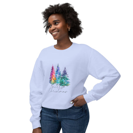 Christmas themed Unisex Lightweight Crewneck Sweatshirt