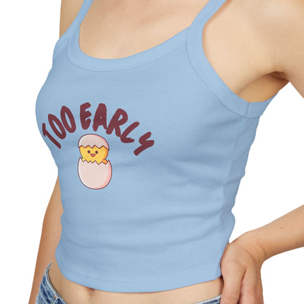 Too Early Chick Tank Top — Cute Kawaii Morning Crop Tank