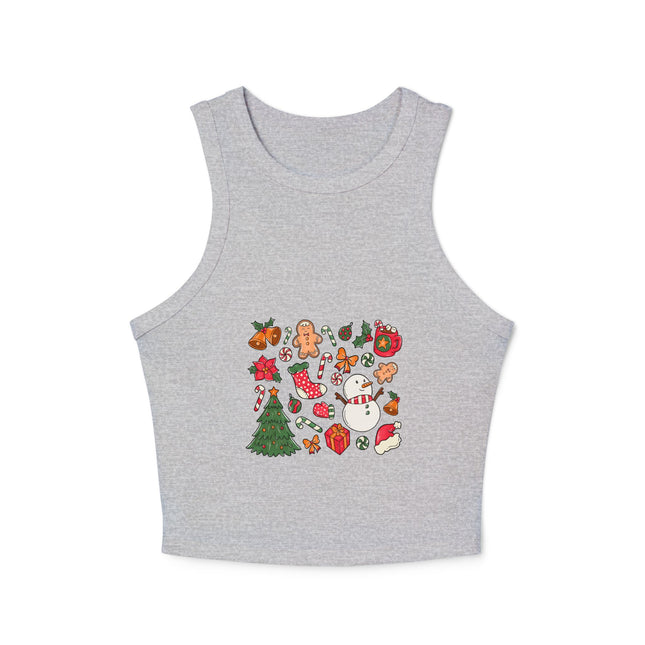 Weihnachtliches Damen Micro Rib Racer Tank Top