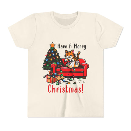 Kurzärmeliges T-Shirt für Jugendliche mit Weihnachtsmotiv