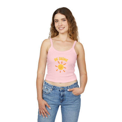 Be Shine Graphic designed Women's Spaghetti Strap Tank Top