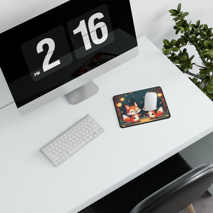 Rutschfestes Gaming-Mauspad mit süßem 2-Fuchs-Design
