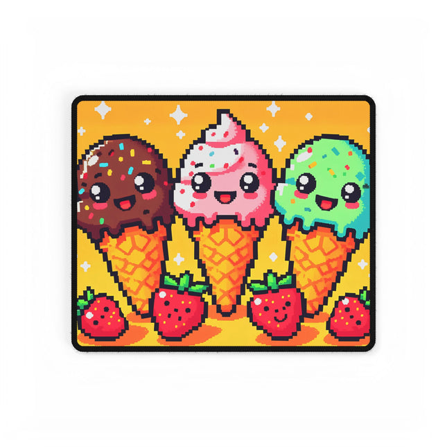 Adorable Cone icecream design themed Desk Mats