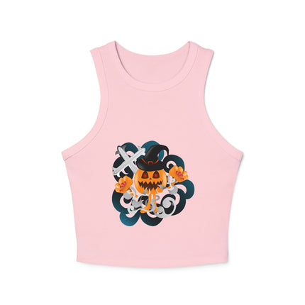 Halloween-Themen Damen Micro Rib Racer Tank Top