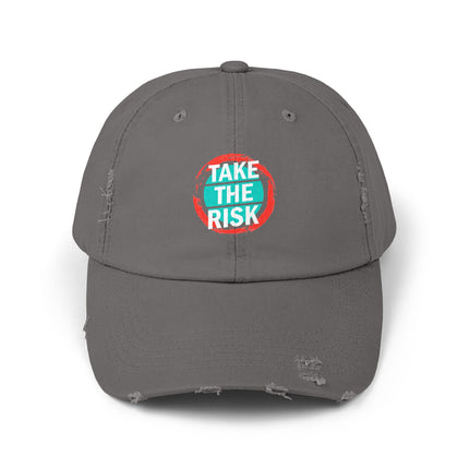 Unisex Distressed Cap mit Typografie-Motiven 