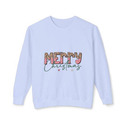 Christmas themed Unisex Lightweight Crewneck Sweatshirt