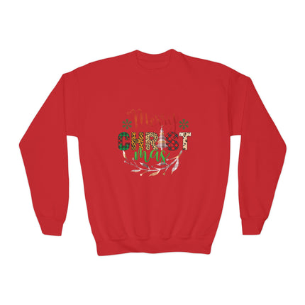 Christmas themed Youth Crewneck Sweatshirt