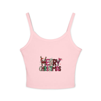 Weihnachtsmotiv Damen Spaghettiträger Tank Top 