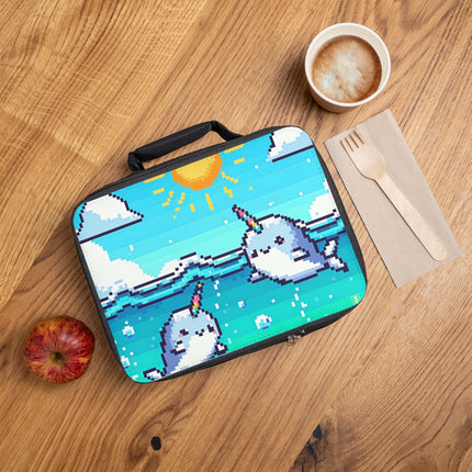 Süße Lunchtasche mit 2 Wal-Motiven 