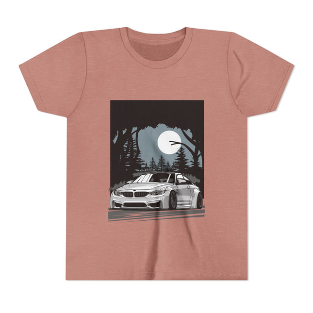 Kurzärmeliges Jugend-T-Shirt mit Auto-Enthusiasten-Motiv