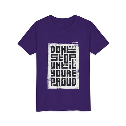 Kurzärmeliges Jugend-T-Shirt mit Typografie-Motiv