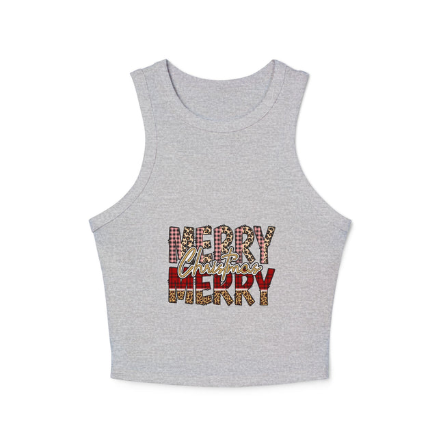 Weihnachtliches Damen Micro Rib Racer Tank Top