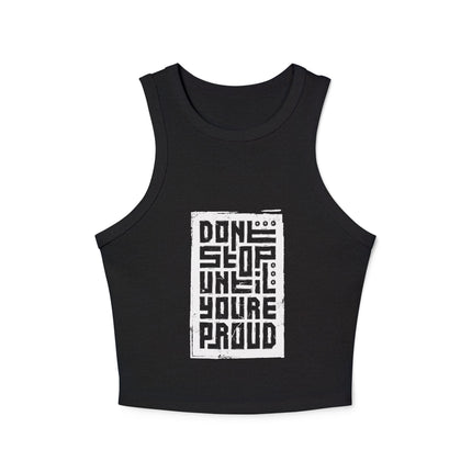 Typography themed Women's Micro Rib Racer Tank Top