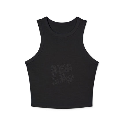 Damen Micro Rib Racer Tank Top mit Typografie-Motiven