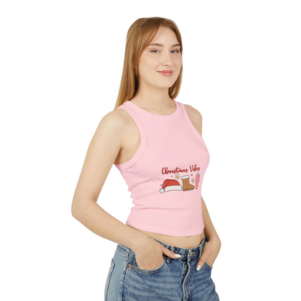 Weihnachtliches Damen Micro Rib Racer Tank Top