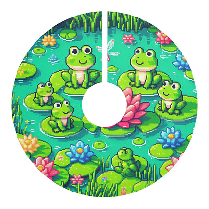 Group of Adorable Frogs  design themed Christmas Tree Skirts