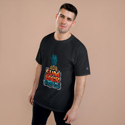 Champion-T-Shirt mit Typografie-Motiv