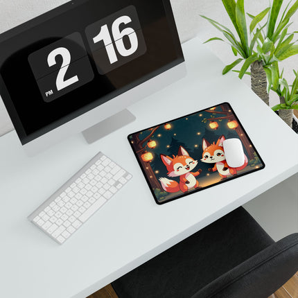 Cute 2 Fox design themed Desk Mats