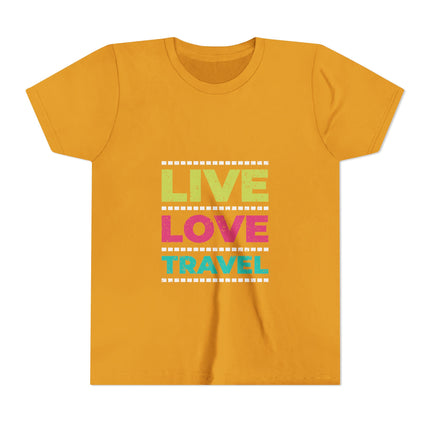 Kurzärmeliges Jugend-T-Shirt mit Typografie-Motiv