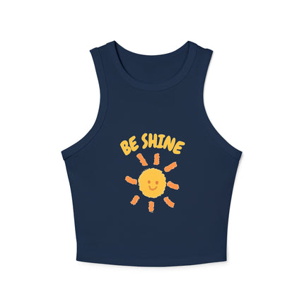 Be Shine Graphic designed Women's Micro Rib Racer Tank Top