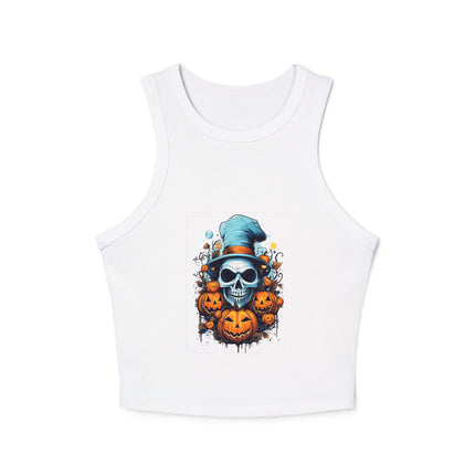 Halloween-Themen Damen Micro Rib Racer Tank Top