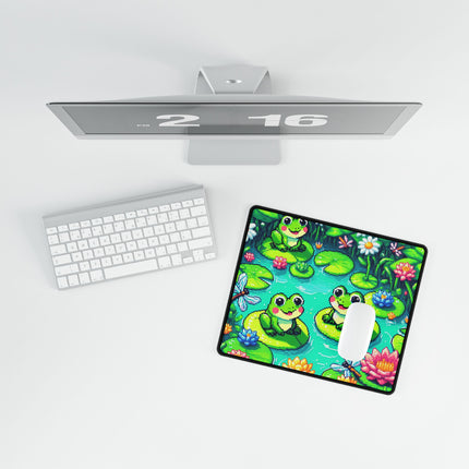 Cute 2 Frogs  design themed Desk Mats