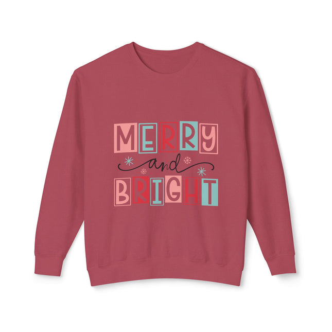 Christmas themed Unisex Lightweight Crewneck Sweatshirt