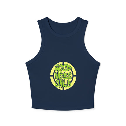 Typography themed Women's Micro Rib Racer Tank Top