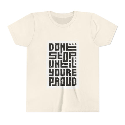 Kurzärmeliges Jugend-T-Shirt mit Typografie-Motiv