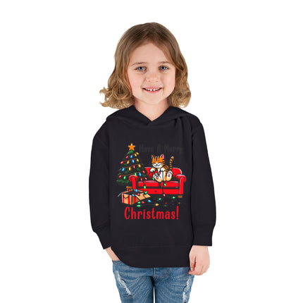 Christmas themed Toddler Pullover Fleece Hoodie
