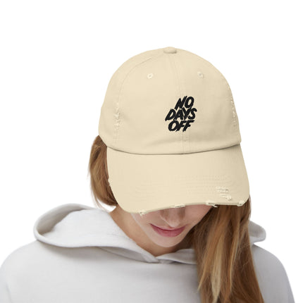 Unisex Distressed Cap mit Typografie-Motiven 