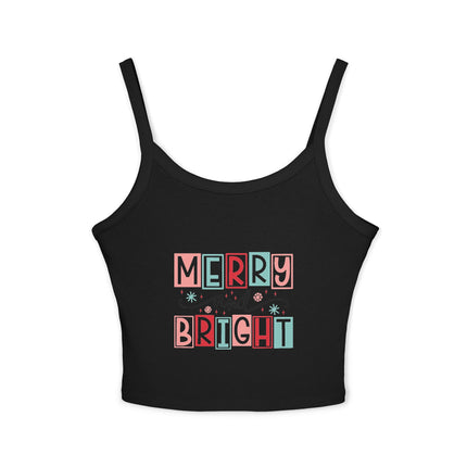 Weihnachtsmotiv Damen Spaghettiträger Tank Top 