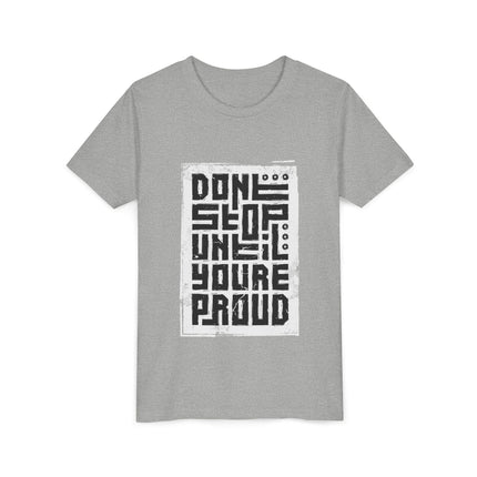 Kurzärmeliges Jugend-T-Shirt mit Typografie-Motiv