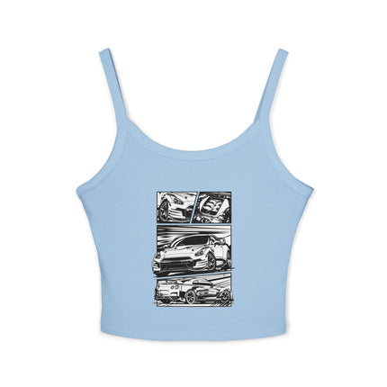 Auto-Enthusiasten Themen Damen Spaghetti Strap Tank Top 