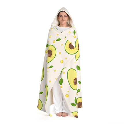 Süße Avacado Muster Design Themen Kapuze Sherpa Fleece Decke 