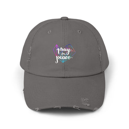 Unisex Distressed Cap mit Typografie-Motiven 