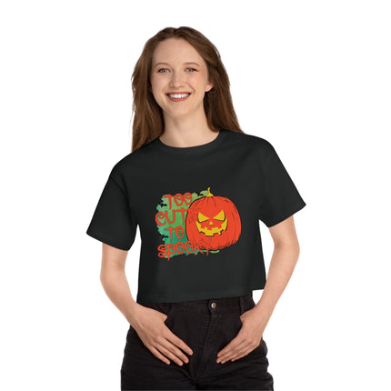 Champion Damen Heritage Cropper T-Shirt mit Halloween-Motiv