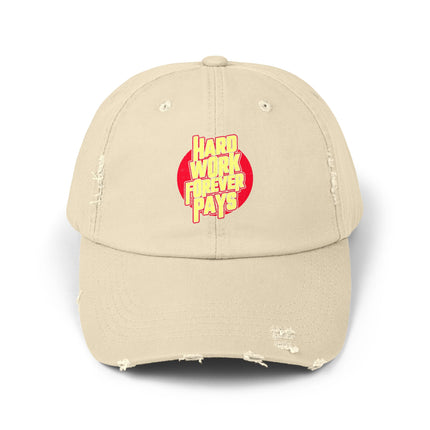 Unisex Distressed Cap mit Typografie-Motiven 