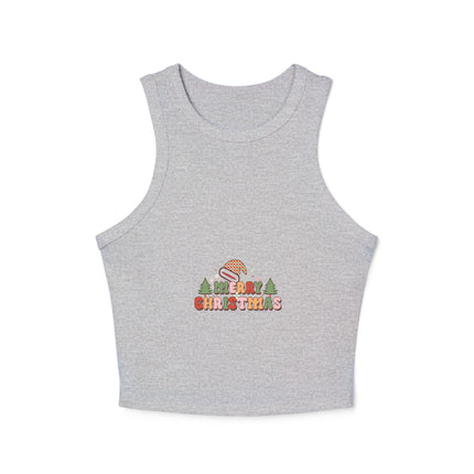 Weihnachtliches Damen Micro Rib Racer Tank Top