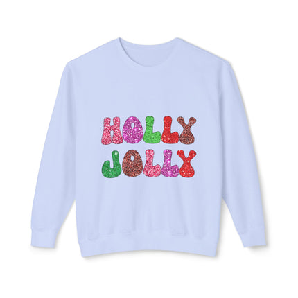 Christmas themed Unisex Lightweight Crewneck Sweatshirt