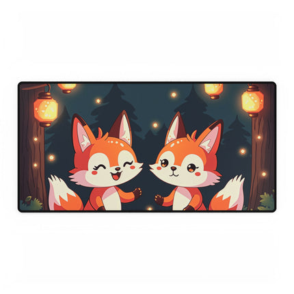 Cute 2 Fox design themed Desk Mats
