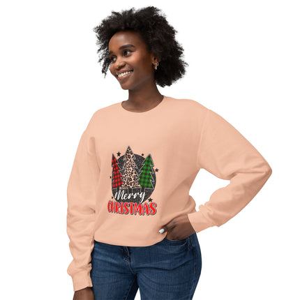Christmas themed Unisex Lightweight Crewneck Sweatshirt