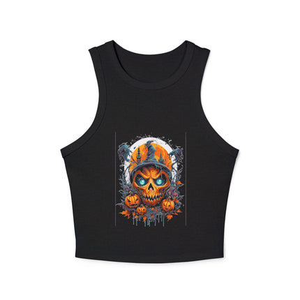 Halloween-Themen Damen Micro Rib Racer Tank Top