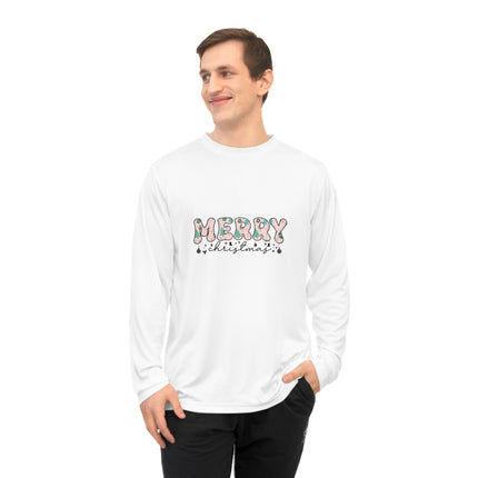 Christmas themed Unisex Performance Long Sleeve Shirt