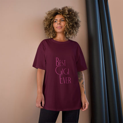 Champion-T-Shirt mit Typografie-Motiv