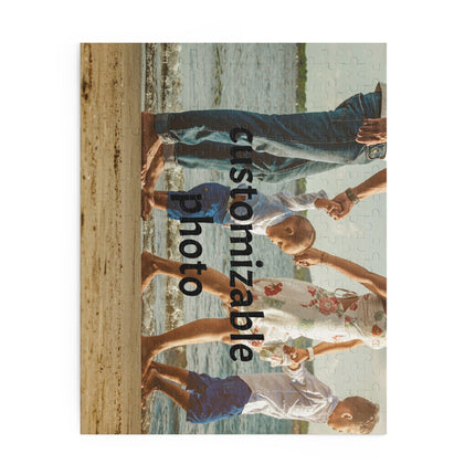Custom Photo Puzzle — Personalized Family Beach Jigsaw (120/252/500 Piece)