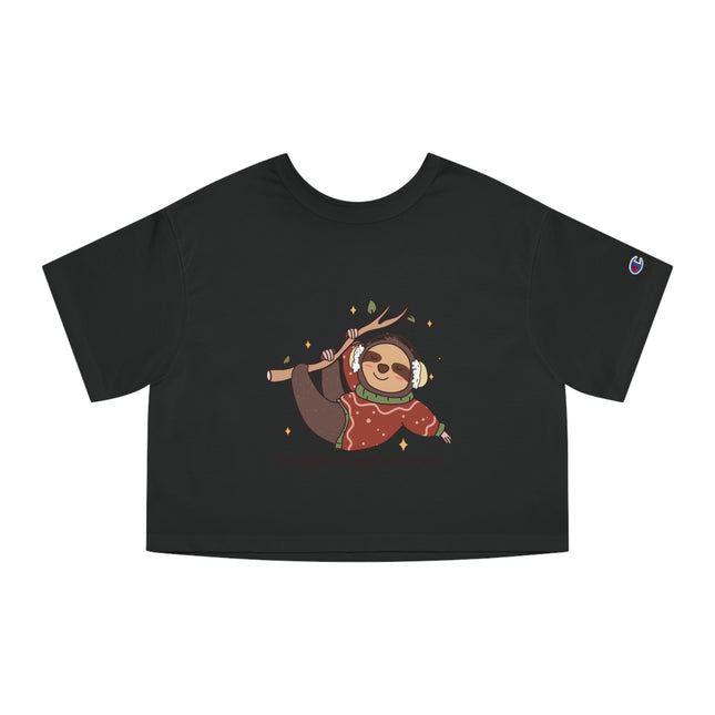 Champion Damen Heritage Cropper T-Shirt mit Weihnachtsmotiv